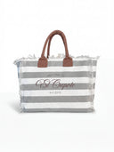 Bolso Tote Lona Rayas Mujer