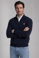 Jersey Azul Cuello Cremallera Hombre