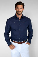 Camisa Azul Marino Personalizable Hombre