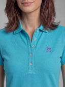 Polo Classic Azul Turquesa Mujer