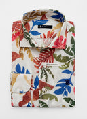 Camisa Blanca Tropical Lino Hombre