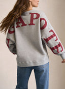 Sudadera Gris Oversize Mujer