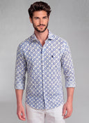 Camisa Soles Azules Lino Hombre
