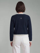 Chaqueta Azul Textura Mujer