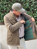 Parka Camel Con Chaleco Hombre