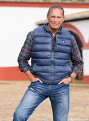 Chaleco Hombre Plumas Azul Plomo
