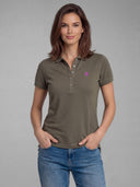Polo Classic Verde Kaki Mujer