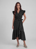 Women's Black Ruffle Dress