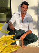 Guayabera Celeste Claro Hombre