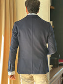 Americana Lana Desestructurada Azul Hombre