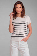 Women's White Sailor Knit Sweater