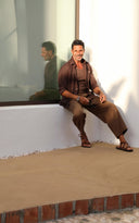 Guayabera Marrón Chocolate Hombre
