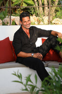 Guayabera Negra Hombre