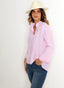 Camisa 100% Lino Raya Rosa  Ancha Mujer