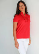 Polo Rojo Volantes Mujer