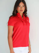 Polo Rojo Volantes Mujer
