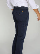 Pantalón Cargo Azul Fino Hombre