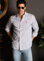 Camisa Blanca Gotas Azules Hombre