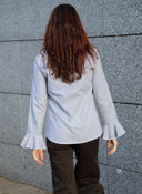 Camisa Cuadro Vichy Azul Villela Volantes