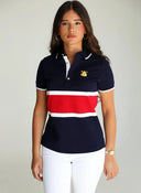 Polo Marino Franja Roja Mujer