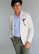 Americana Lino Beige Hombre