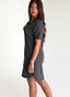 Vestido Gris Tencel Dos Bolsillos