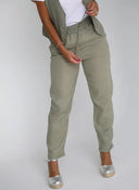 Pantalón Lino Kaki Mujer