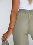 Pantalón Lino Kaki Mujer