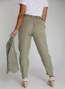 Pantalón Lino Kaki Mujer