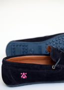 Mocasín Lazo Serraje Azul Hombre