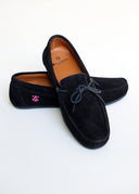 Mocasín Lazo Serraje Azul Hombre