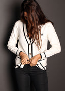 Chaqueta Blanca Bolsillos Mujer