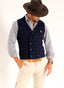 Men's Navy Blue Knit Campero Vest