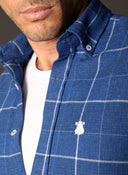 Camisa Hombre Villela Azulona Cuadros