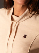 Sudadera Punto Camel Mujer