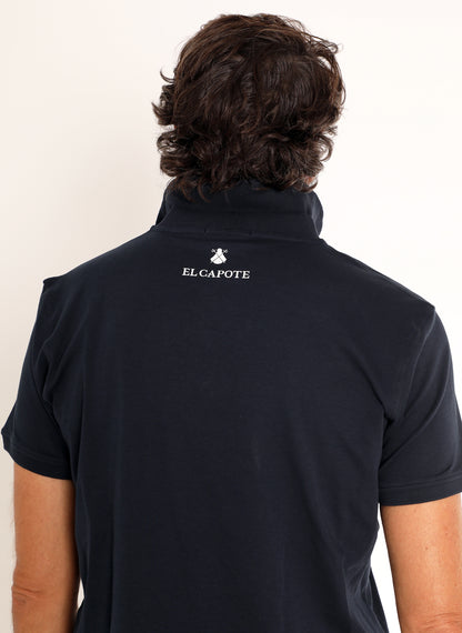 Herren-Poloshirt, Marineblau, Spanien, Interlock