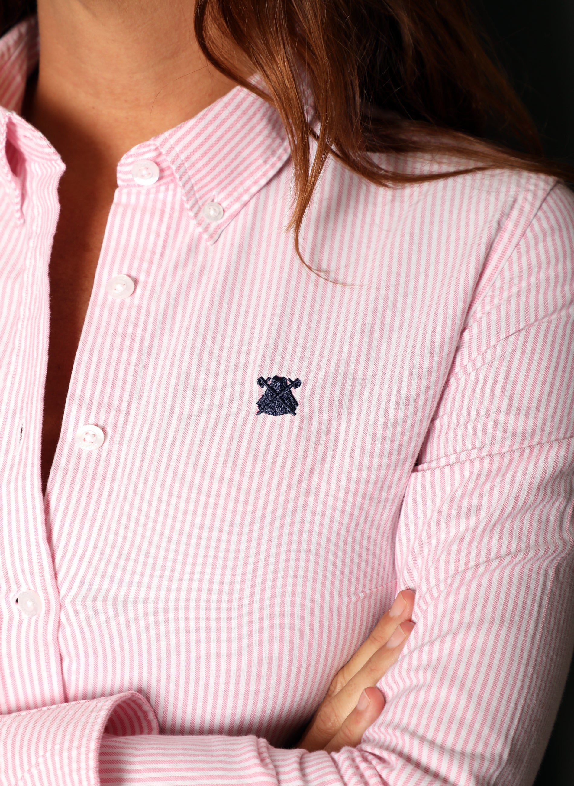 Camisa rayas best sale rosa mujer