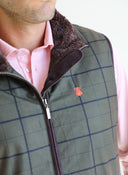 Chaleco Cuadros Verde Caza Hombre