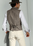 Chaleco Espiga Marron 4 Bolsillos Hombre