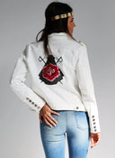 Cazadora Blanca Vaquera Mujer