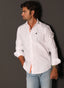 Camisa Blanca Cinta España Cuello Italiano Hombre