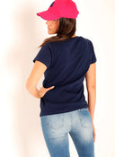 Camiseta Azul Básica Mujer