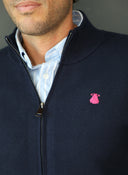 Chaqueta Azul Cremallera Hombre