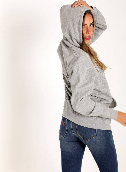 Sudadera Unisex Gris con Capucha &quot;La Gloria&quot;