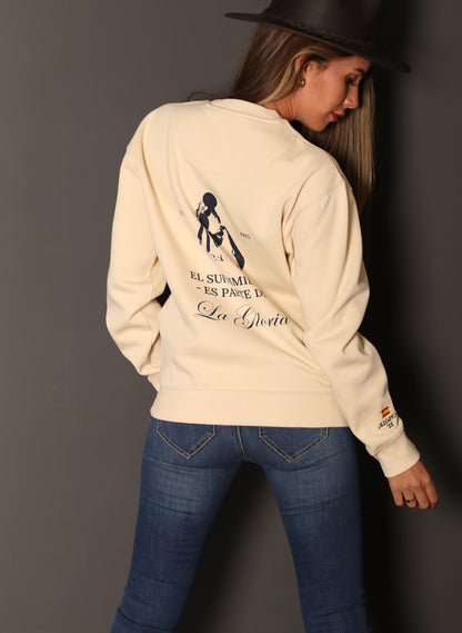 Sudadera Unisex Beige &quot;La Gloria&quot;