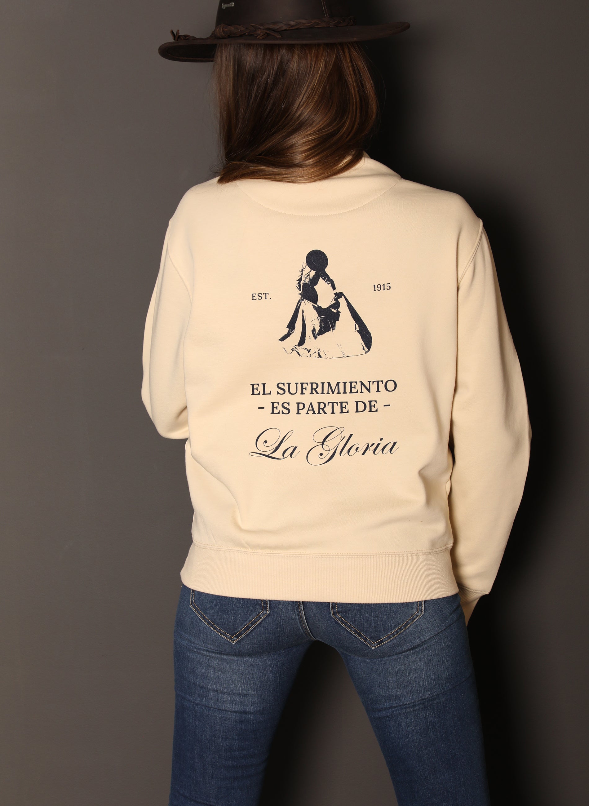 Sudadera Unisex Beige &quot;La Gloria&quot;