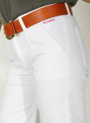 Pantalón Vaquero Bolsillos Delanteros Blanco Mujer