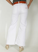 Pantalón Vaquero Bolsillos Delanteros Blanco Mujer
