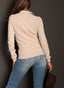 Jersey Cuello Polo Mujer Beige