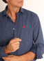 Camisa Azul Lunares Hombre